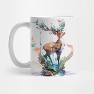 Watercolor deer, forest spirit Mug